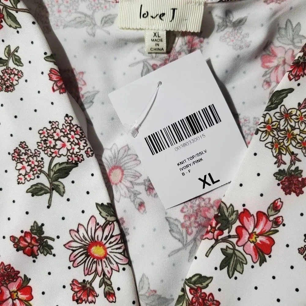 Floral Drawstring front Crop top XL - Picture 6 of 7